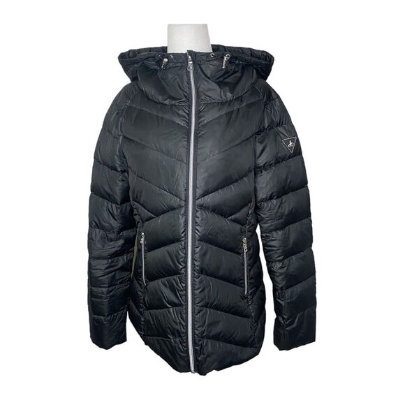 Sam Edelman Jackets & Blazers - Sam Edelman Puffer Jacket Womens Large Black Full Zip Down Feathers Pockets